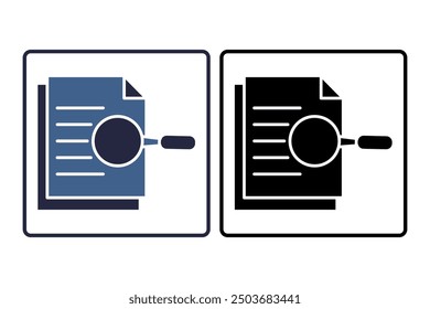 Audit icon. icon related to accounting. suitable for web site, app, user interfaces, printable etc. solid icon style. simple vector design editable