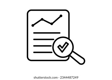 audit Icon. Icon related to survey. line icon style. Simple vector design editable