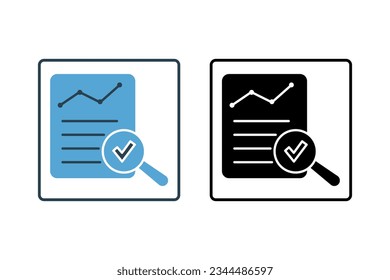 audit Icon. Icon related to survey. Solid icon style. Simple vector design editable