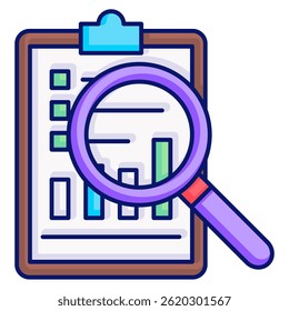 Audit icon represented by Audit symbol Lineal Color style.