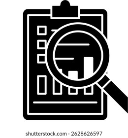 Audit-Symbol dargestellt durch Audit-Symbol Schwarz gefüllt Stil.