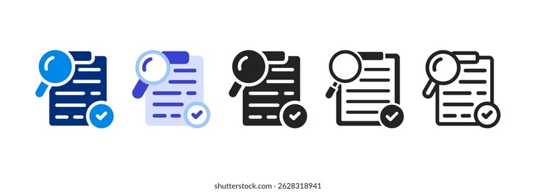 Audit Icon Set Different Style Collection