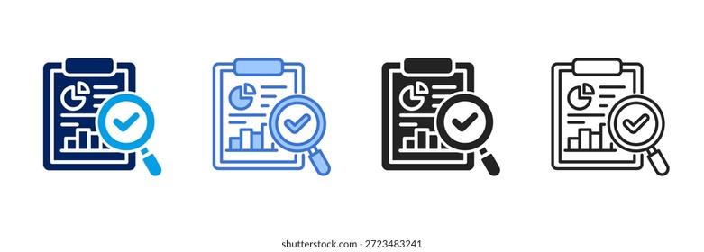 Ícone De Auditoria Define Coleção De Estilos Diferentes.