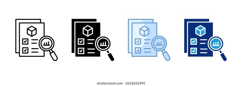 Audit Icon Set Multiple Style Collection