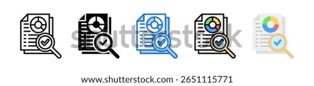 Audit Icon Set Multiple Style Collection
