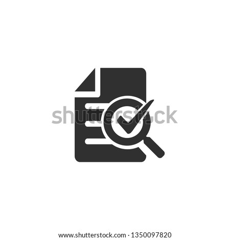 Audit icon in simple design. Vector illustration