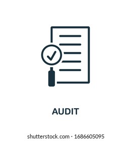 Audit icon. Simple element from audit collection. Filled Audit icon for templates, infographics and more.