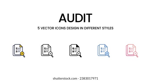 Audit icon. Suitable for Web Page, Mobile App, UI, UX and GUI design.