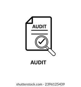 Audit icon. Audit icon for templates, creative flat illustration on white background..eps