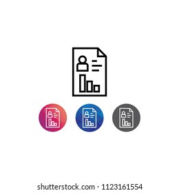 audit icon vector. Document icon. Simple Business Management Related Vector Line Icons. 