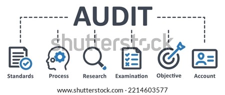 Audit icon - vector illustration . audit, standard, research, process, examination, objective, account, quality, infographic, template, presentation, concept, banner, pictogram, icon set, icons .