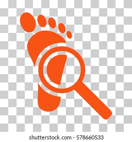 Audit icon. Vector illustration style is flat iconic symbol, orange color, transparent background. Designed for web and software interfaces.