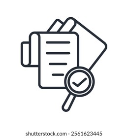 audit icon. vector.Editable stroke.linear style sign for use web design,logo.Symbol illustration.