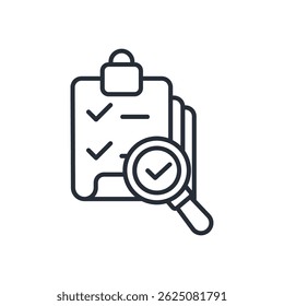 Audit-Symbol. vector.Editable stroke.linear style Zeichen zur Verwendung Web-Design, logo.Symbol-Illustration.