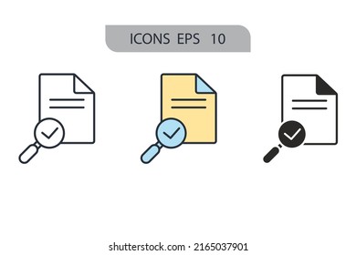 audit icons  symbol vector elements for infographic web