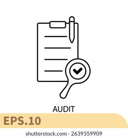 audit icons  symbol vector elements for infographic web
