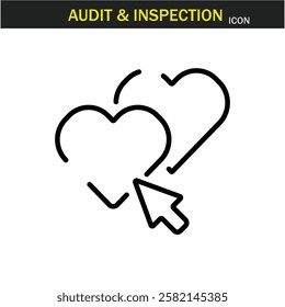 Audit and inspection outline stroke icon.editable stroke icon. Examination, testing, quality control, check, inspect, collection etc. Vector illustration. EPS10