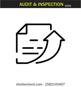 Audit and inspection outline stroke icon.editable stroke icon. Examination, testing, quality control, check, inspect, collection etc. Vector illustration. EPS10