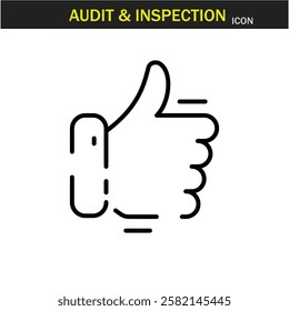 Audit and inspection outline stroke icon.editable stroke icon. Examination, testing, quality control, check, inspect, collection etc. Vector illustration. EPS10