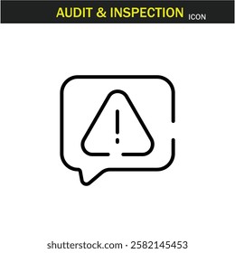 Audit and inspection outline stroke icon.editable stroke icon. Examination, testing, quality control, check, inspect, collection etc. Vector illustration. EPS10