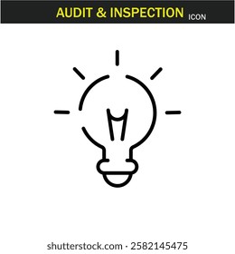 Audit and inspection outline stroke icon.editable stroke icon. Examination, testing, quality control, check, inspect, collection etc. Vector illustration. EPS10