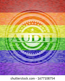 Leyenda el emblema de colores de lgbt. Ilustración vectorial. Mosaico.