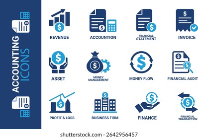 Audit Line Editable Icons set. Vector illustration in thin line modern style of inspection related icons: documentation, auditor,Audit icon set. Accounting line icons collection.