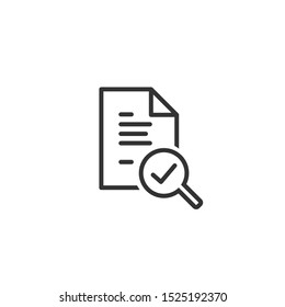 Audit line icon in simple design on a white background