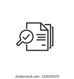 Audit line icon in simple design on a white background