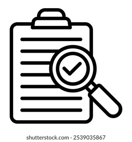 Audit Log Vector Line Icon Design