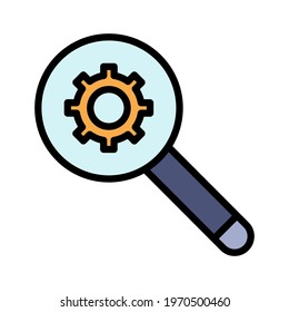 Audit, magnifier, search engine icon vector image. Can also be used for Web Marketing. Suitable for use on web apps, mobile apps and print media.