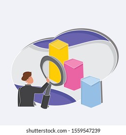 Audit management concept on white background. . Creative idea design use for template. Flat vector illustration use for your project.