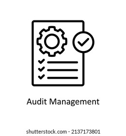 Audit Management Vector Outline icons for your digital or print projects.