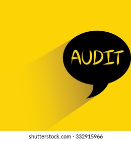 audit message, flat and shadow theme