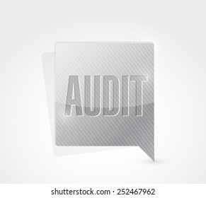 audit message sign illustration design over a white background
