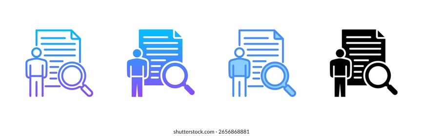 Conjunto de iconos de múltiples estilos de auditoría