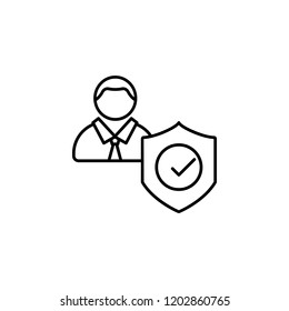 Audit, officer icon. Element of general data project icon for mobile concept and web apps. Thin line Audit, officer icon can be used for web and mobile