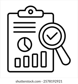 Audit Outline Icon Vector Illustration