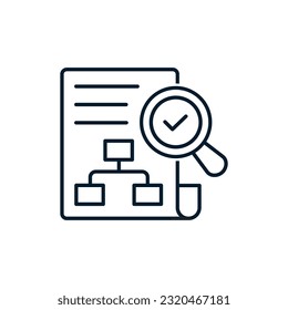 Audit plan concept. Vector icon isolated on white background.