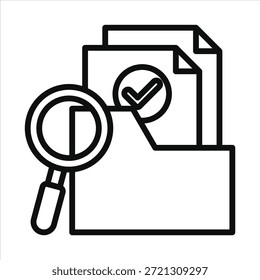 Icono de registros de auditoría. Ilustración de contorno de Vector simple.