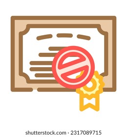 audit refuse color icon vector. audit refuse sign. isolated symbol illustration