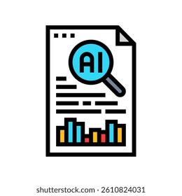 audit report ethical ai color icon vector. audit report ethical ai sign. isolated symbol illustration