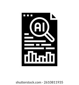 audit report ethical ai glyph icon vector. audit report ethical ai sign. isolated symbol illustration