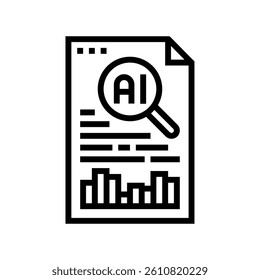 audit report ethical ai line icon vector. audit report ethical ai sign. isolated contour symbol black illustration