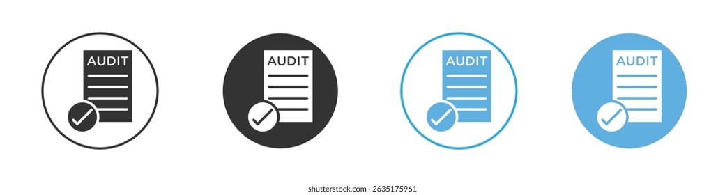 Ícone de relatório de auditoria Estilo simples editável, ícones de ilustração