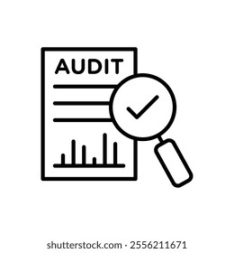 Audit report icon isolated on white background