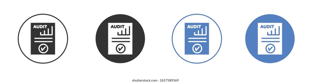Ícone de relatório de auditoria: designs de gráficos de logotipo