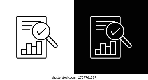 Píxel de icono de informe de auditoría perfecto. Símbolo de contorno. Dibujo lineal simple.