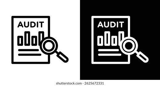 Icono de informe de auditoría colección de Vector. ilustración de signo de Vector