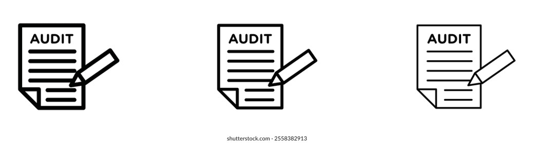 Audit report icons in tree different stroke sizes